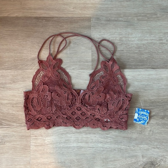 Free People Fairy Intimately Adella Longline Bralette Copper - Picture 2 of 10